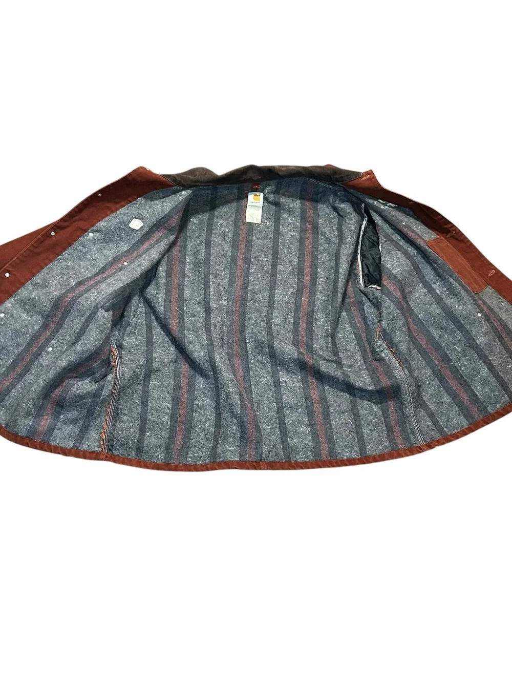 Carhartt C02 CLY Rust Chore Coat 4XL USA Made Blanket Lined Vintage Distressed - Picture 14 of 14